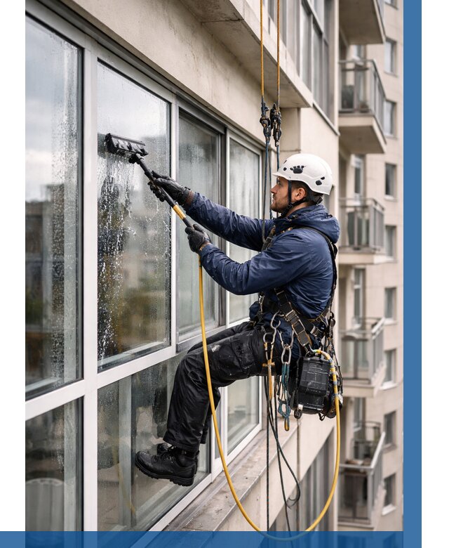 Мойка балконного остекления в Лысьве от 3590 р. | ВЫСОТНИК-Лсь