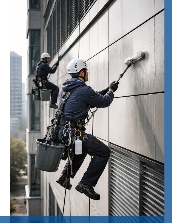 Мойка вентилируемого фасада в Лысьве от 256 р. | ВЫСОТНИК-Лсь