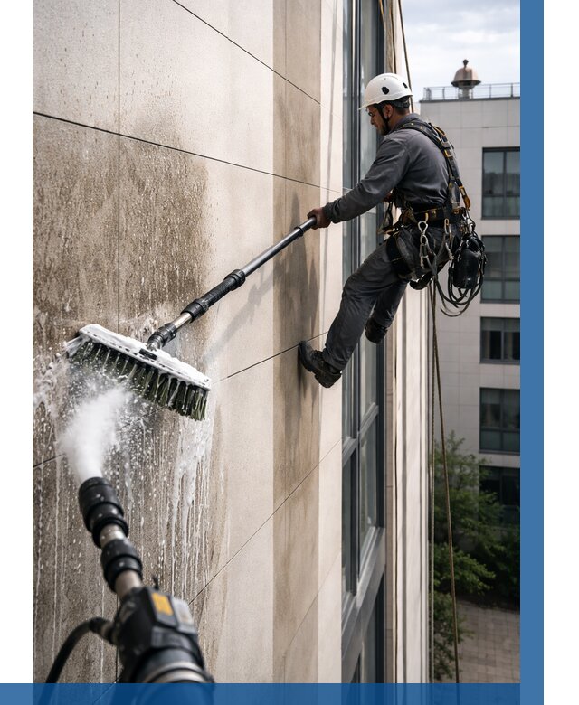 Мойка фасада из керамогранита в Лысьве от 308 р. | ВЫСОТНИК-Лсь