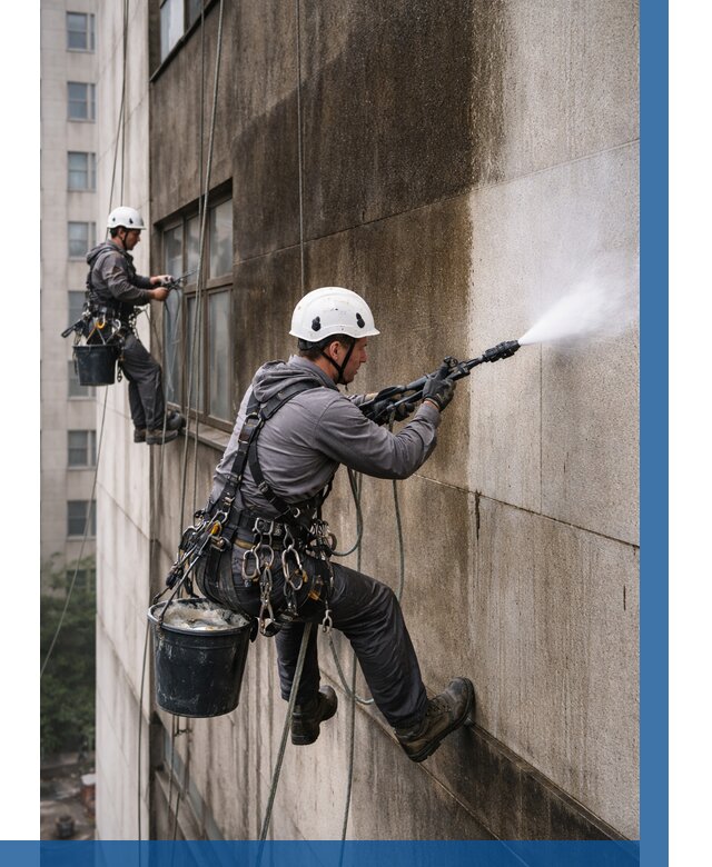 Очистка фасада от копоти в Лысьве от 256 р. | ВЫСОТНИК-Лсь