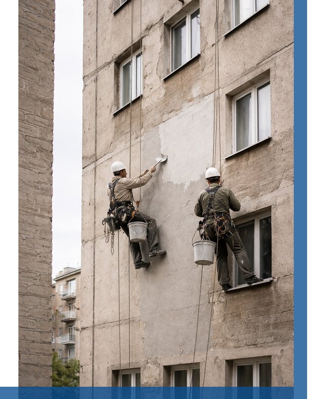 Косметический ремонт фасада в Лысьве от 1128 р. | ВЫСОТНИК-Лсь