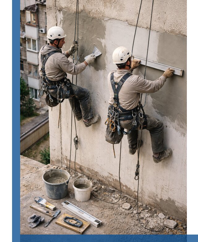 Комплексный ремонт штукатурного фасада с гарантией в Лысьве