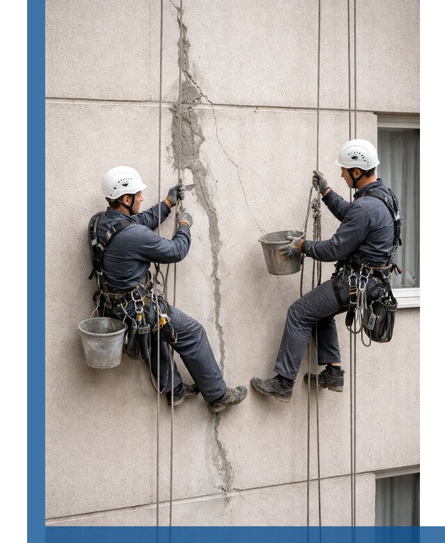 Заделка трещин на фасаде в Лысьве с гарантийным ремонтом