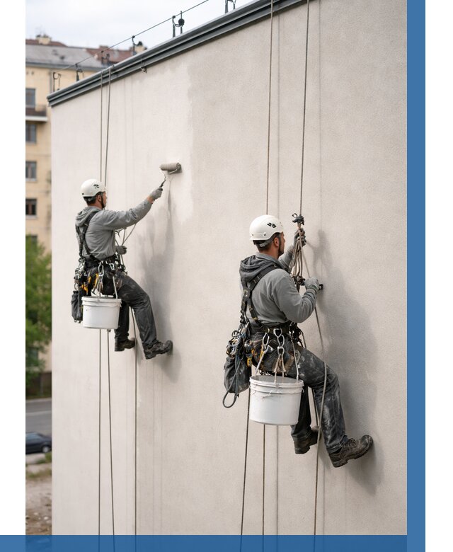 Покраска оштукатуренного фасада в Лысьве от 328 р. | ВЫСОТНИК-Лсь