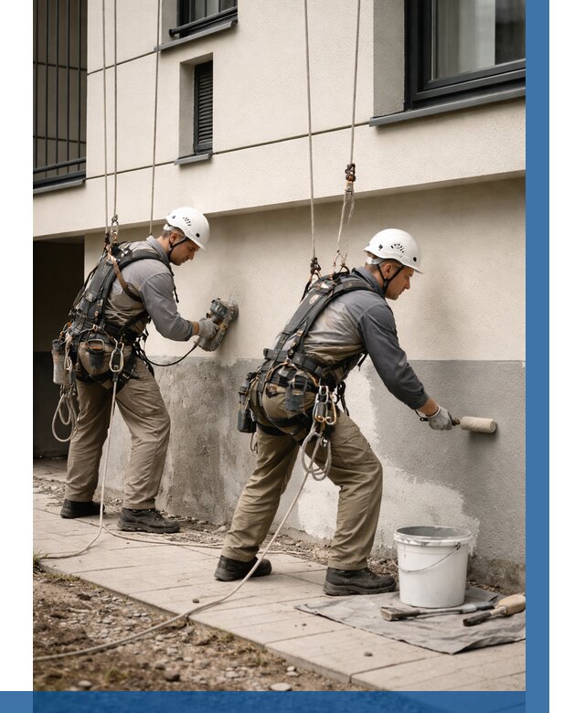 Окраска цоколя здания в Лысьве от 462 р. под ключ | ВЫСОТНИК-Лсь