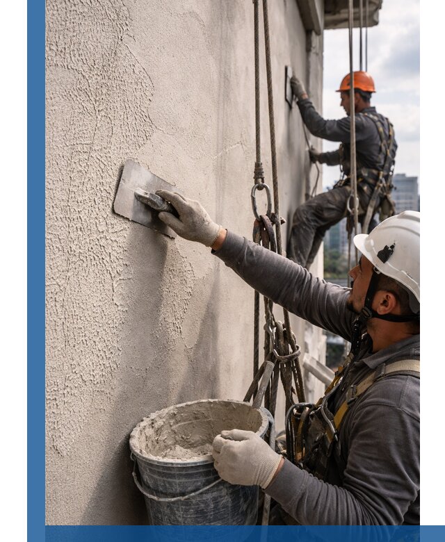 Декоративная штукатурка фасада с утеплением и защитой в Лысьве