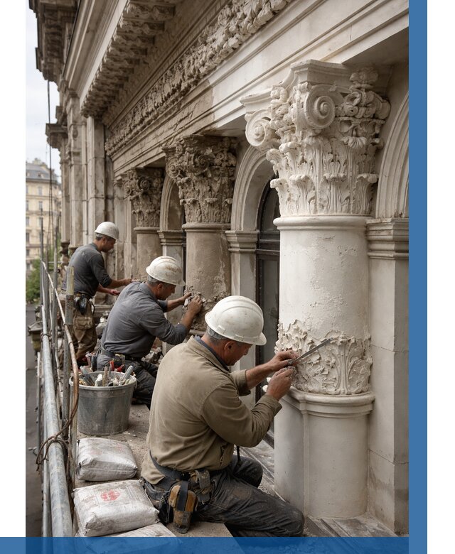 Реставрация фасадной лепнины в Лысьве от 2564 р. | ВЫСОТНИК-Лсь