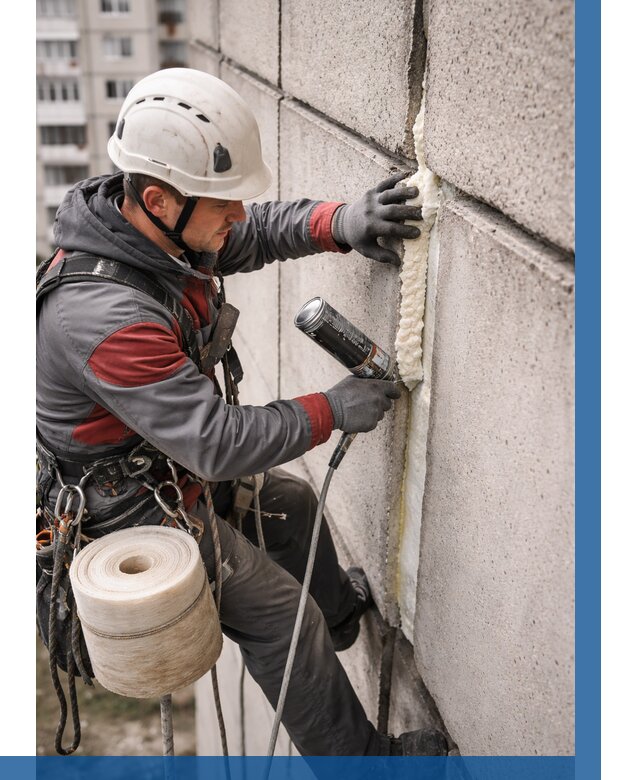 Утепление межпанельных швов в Лысьве от 718 р. | ВЫСОТНИК-Лсь