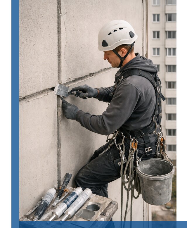 Ремонт межпанельных швов в Лысьве герметизация и восстановление