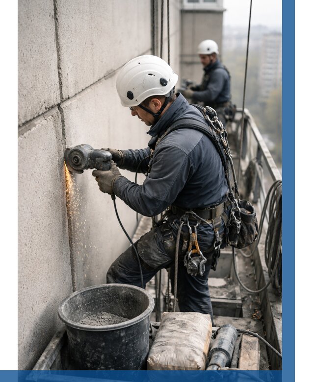 Штробление межпанельных швов в Лысьве от 1231 р. | ВЫСОТНИК-Лсь