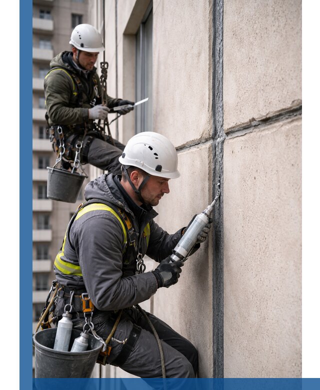 Герметизация деформационных швов фасада в Лысьве качественно