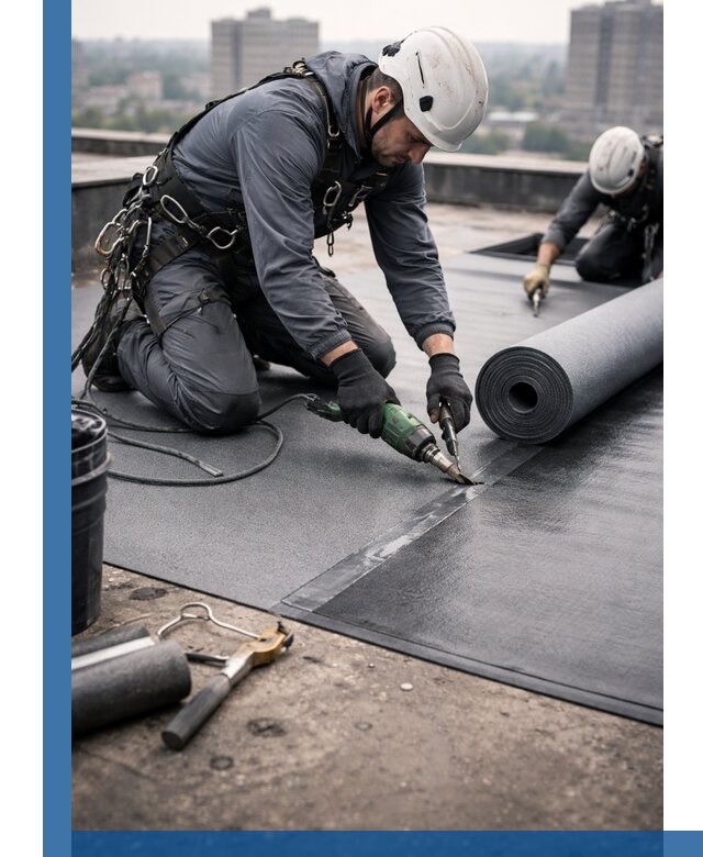 Ремонт мягкой кровли в Лысьве с выездом промальпинистов