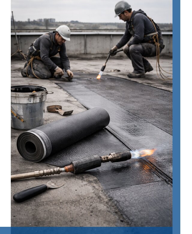 Ремонт рулонной кровли в Лысьве от 667 р. | ВЫСОТНИК-Лсь