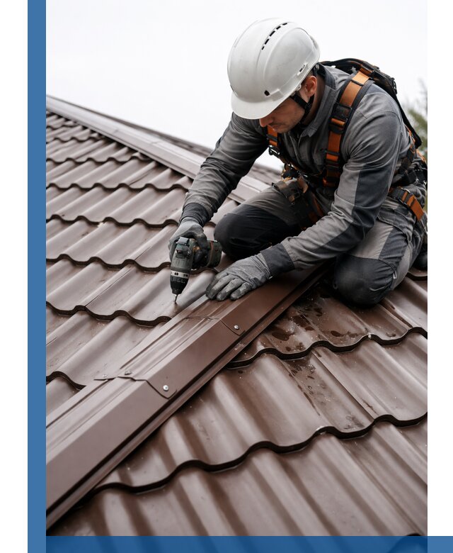 Ремонт металлочерепицы на крыше в Лысьве профессионально