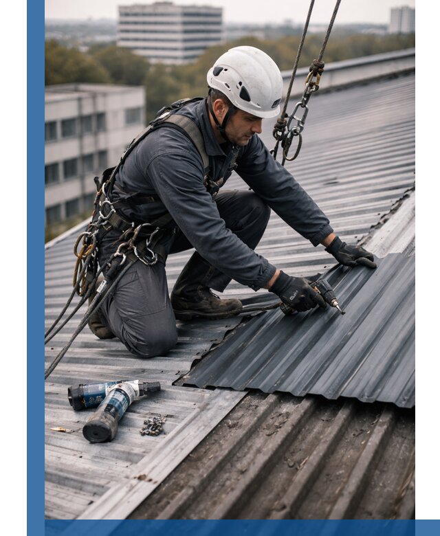 Ремонт профнастила на кровле в Лысьве, работы под ключ