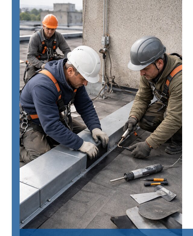 Ремонт кровельных примыканий в Лысьве профессионально