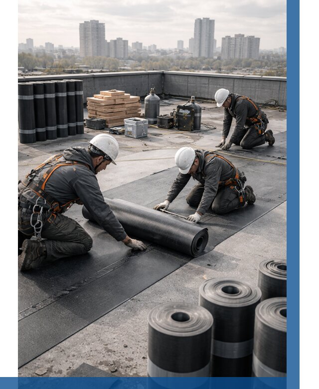 Монтаж мягкой кровли под ключ в Лысьве от 462 р. | ВЫСОТНИК-Лсь