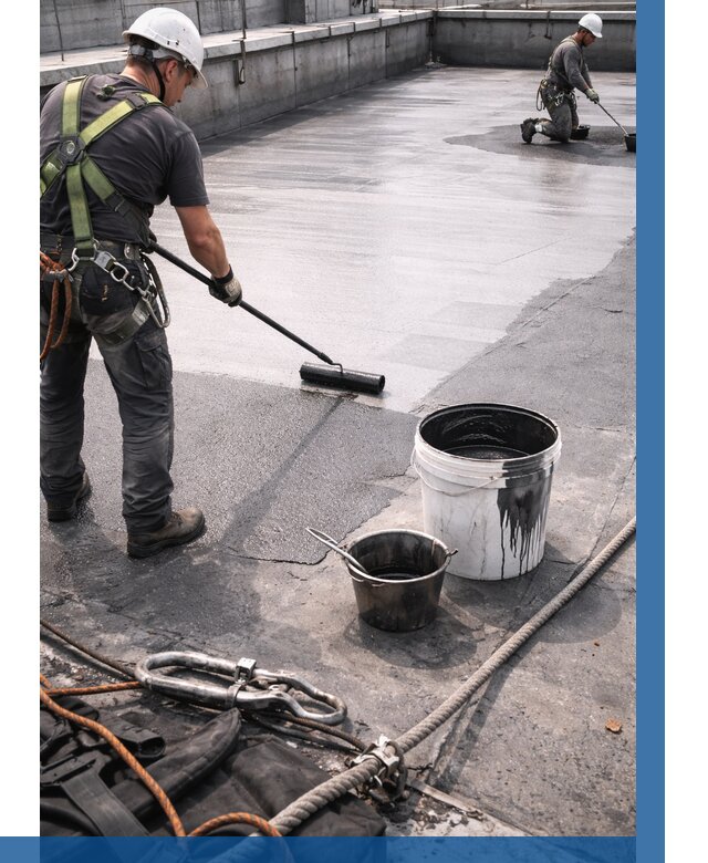 Гидроизоляция кровли жидкой резиной в Лысьве от 513 р. | ВЫСОТНИК-Лсь