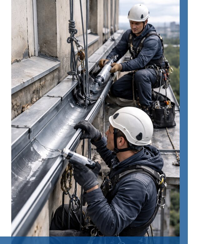 Ремонт водосточных желобов в Лысьве от 6667 р. | ВЫСОТНИК-Лсь