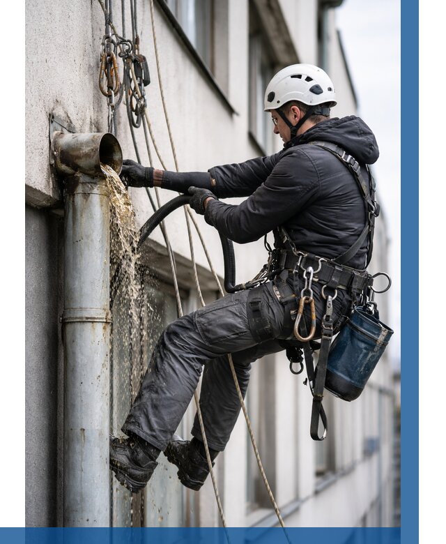 Прочистка водосточных труб в Лысьве от 3590 р. | ВЫСОТНИК-Лсь