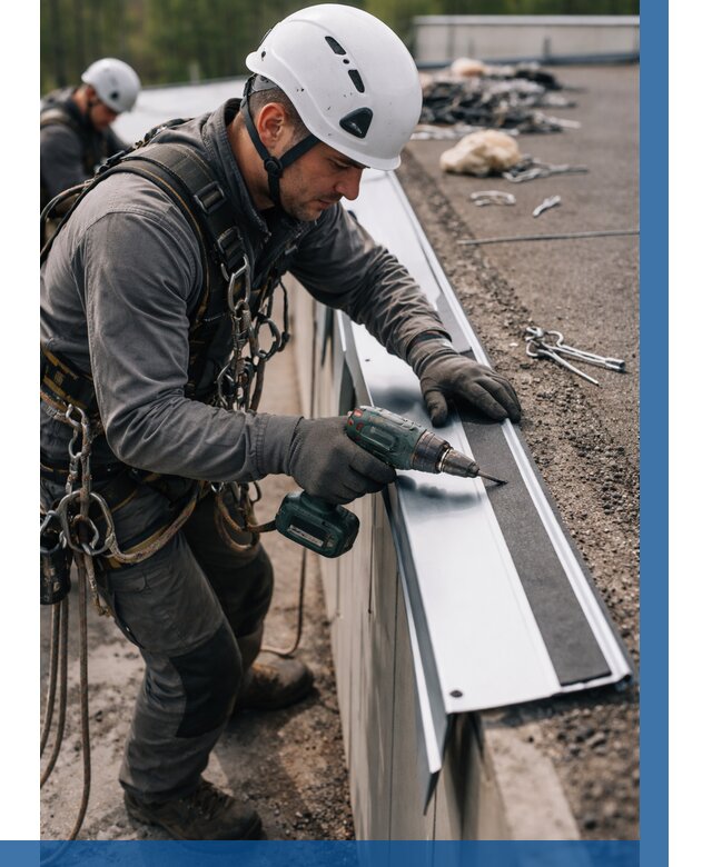 Монтаж капельника на кровле в Лысьве от 308 р. | ВЫСОТНИК-Лсь