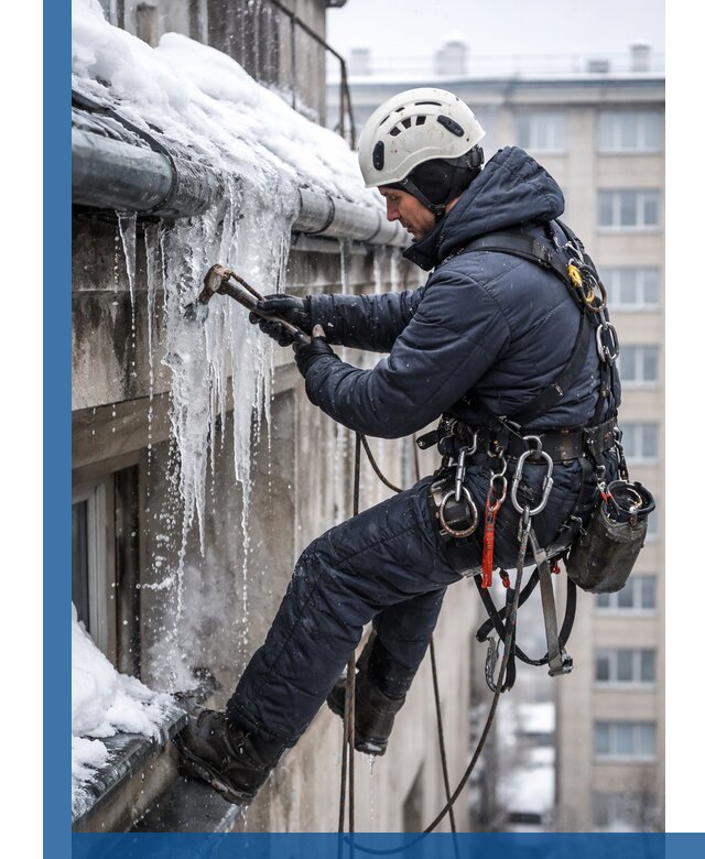 Удаление наледи и чистка водостоков в Лысьве оперативно и безопасно