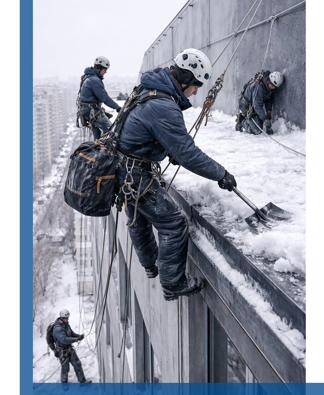 Абонентское обслуживание кровли зимой в Лысьве регулярный уход