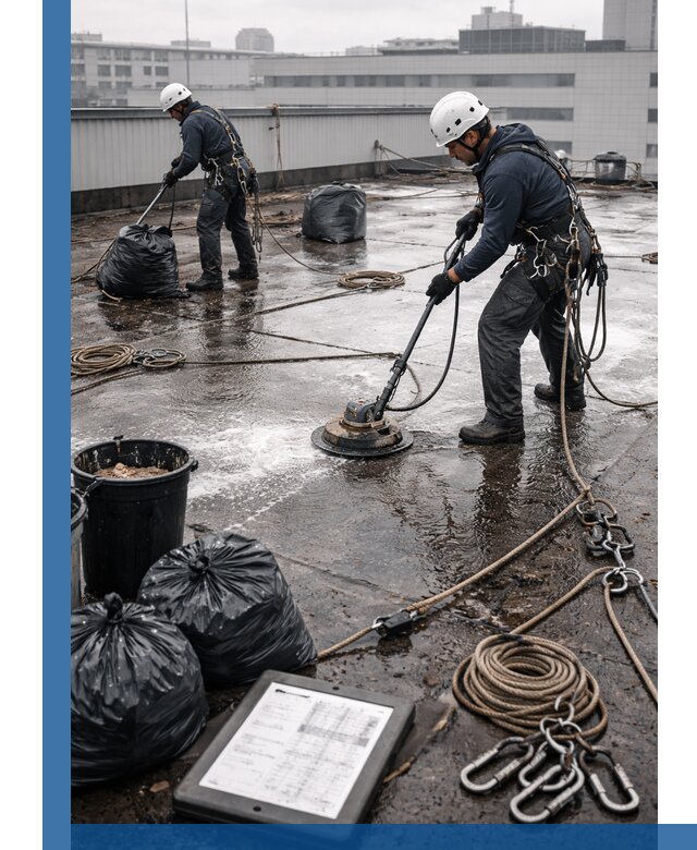 Плановая очистка кровли по графику в Лысьве для безопасности