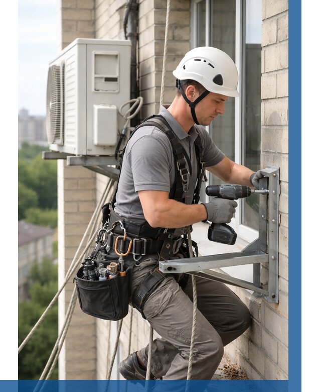 Установка кронштейнов кондиционера в Лысьве от 3590 р. | ВЫСОТНИК-Лсь