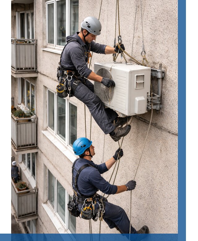 Перенос внешнего блока кондиционера в Лысьве от 9231 р.| ВЫСОТНИК-Лсь