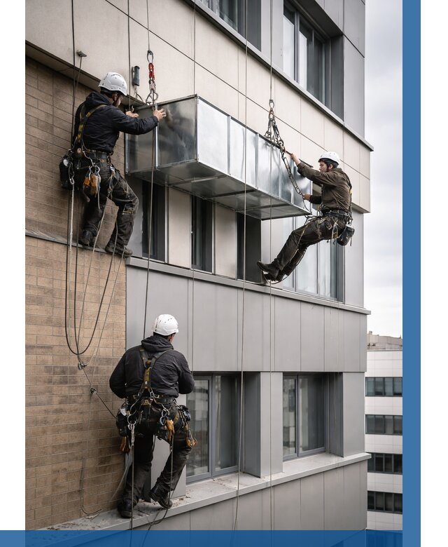 Монтаж воздуховодов на фасаде в Лысьве от 1539 р. | ВЫСОТНИК-Лсь