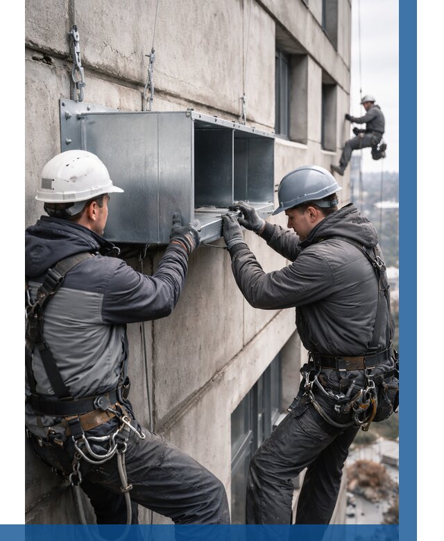 Монтаж вентиляционных коробов в Лысьве от 3077 р. | ВЫСОТНИК-Лсь