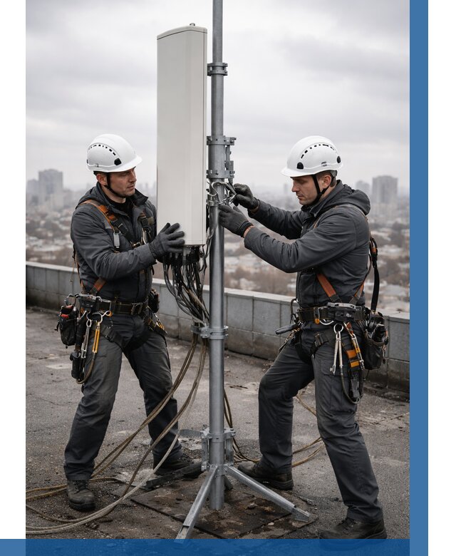 Монтаж антенн связи на крыше в Лысьве от 8718 р. | ВЫСОТНИК-Лсь