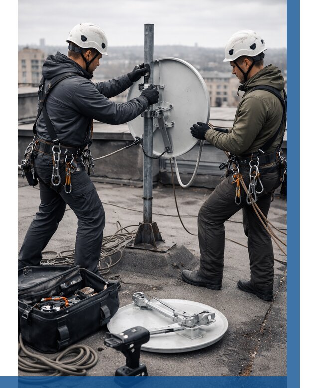 Демонтаж антенн на крыше в Лысьве от 4616 р. | ВЫСОТНИК-Лсь