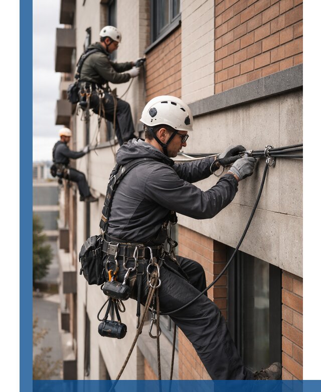 Крепление кабеля на фасаде монтаж и крепеж в Лысьве