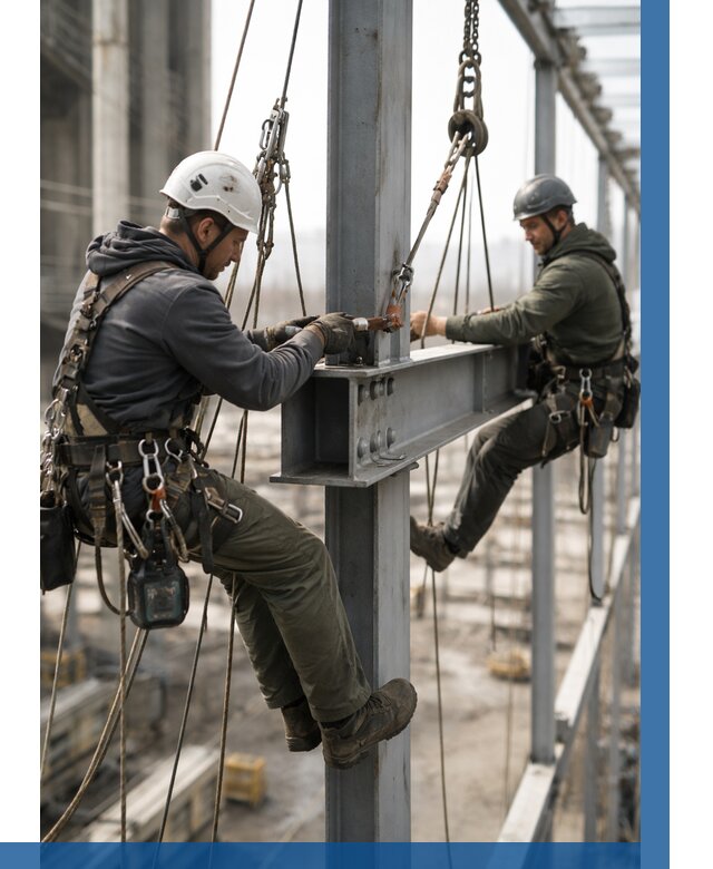 Монтаж металлоконструкций на высоте в Лысьве от 3590 р. | ВЫСОТНИК-Лсь
