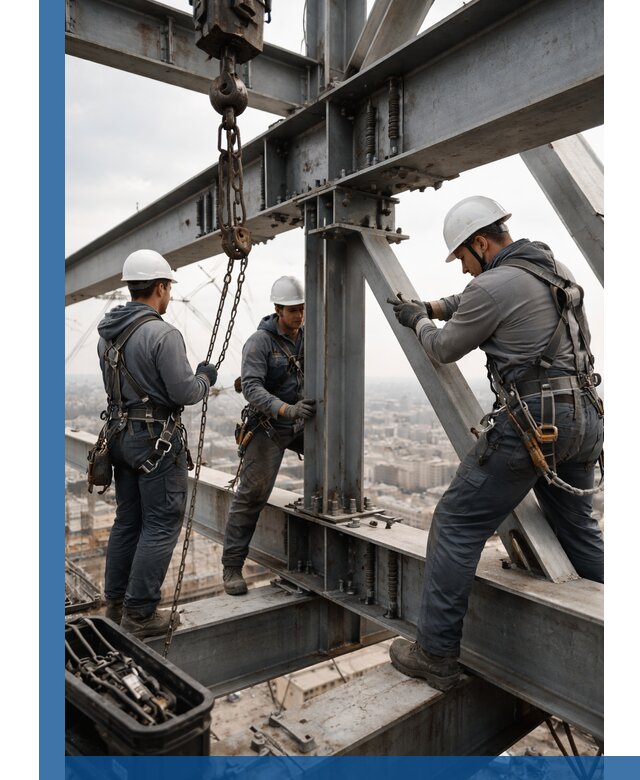 Профессиональный монтаж металлоконструкций на высоте в Лысьве