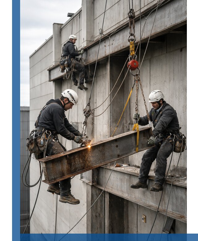 Демонтаж металлоконструкций на высоте в Лысьве под ключ