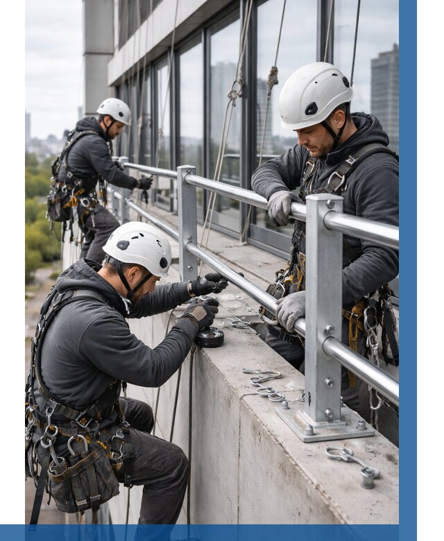 Монтаж ограждений на высоте в Лысьве, от 1231 р. | ВЫСОТНИК-Лсь