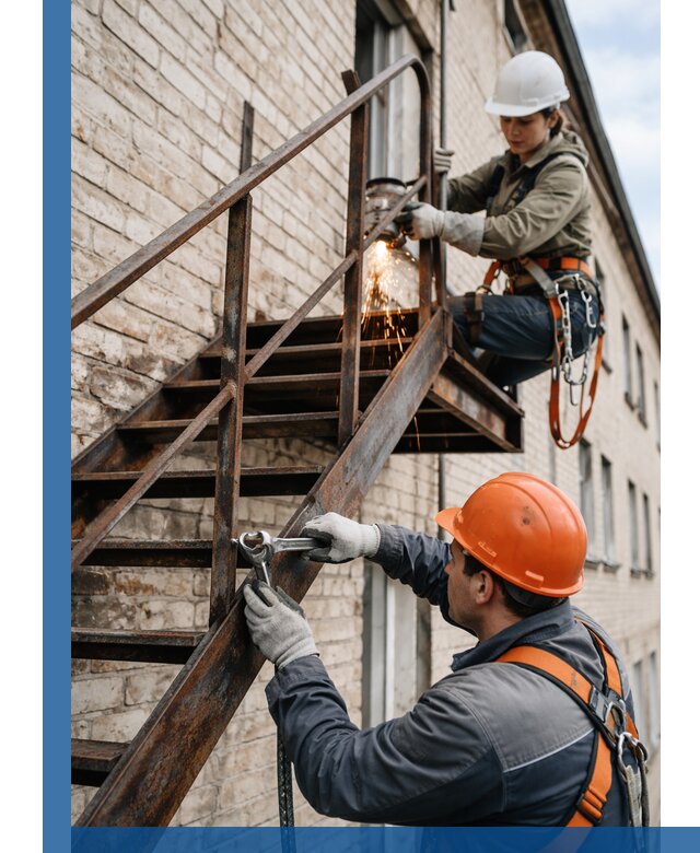 Ремонт и восстановление пожарных лестниц с выездом в Лысьве