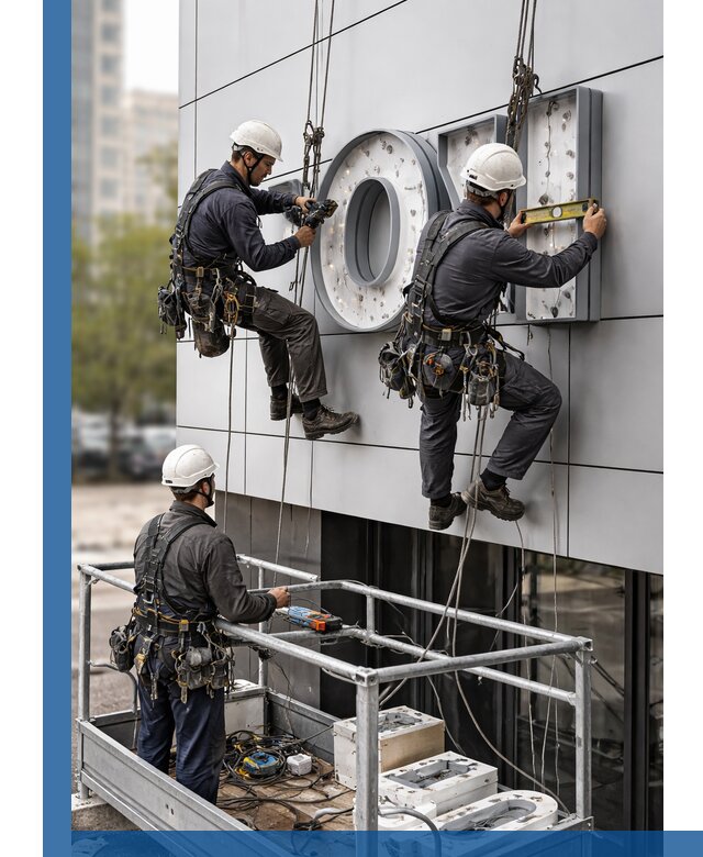 Профессиональный монтаж световых букв в Лысьве под ключ