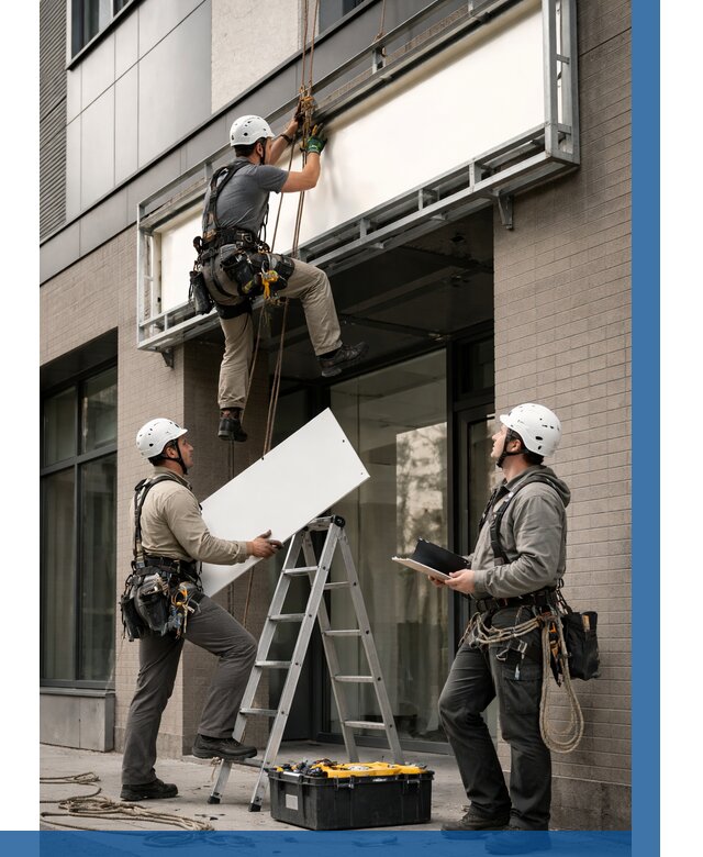 Монтаж светового короба в Лысьве от 6667 р. | ВЫСОТНИК-Лсь