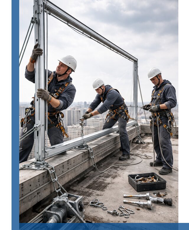 Монтаж крышных рекламных конструкций под ключ в Лысьве