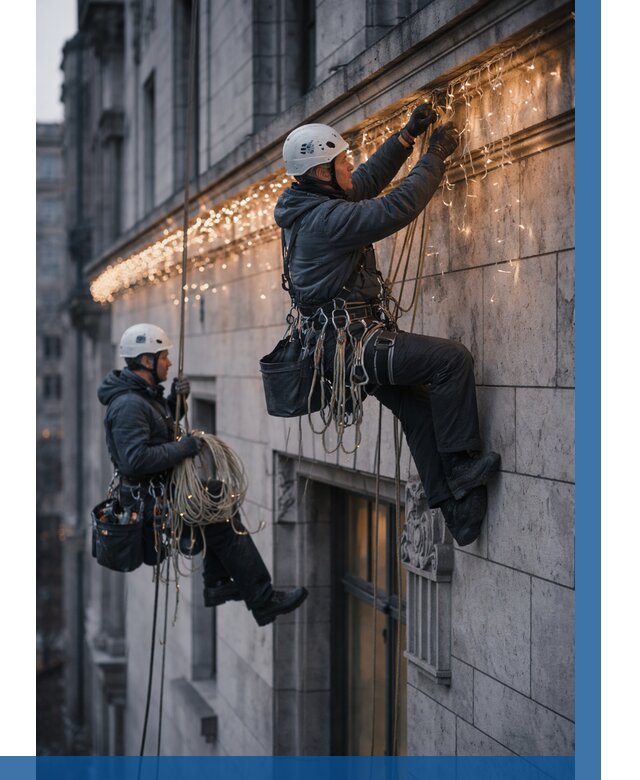 Монтаж новогодней иллюминации в Лысьве от 8718 р. | ВЫСОТНИК-Лсь