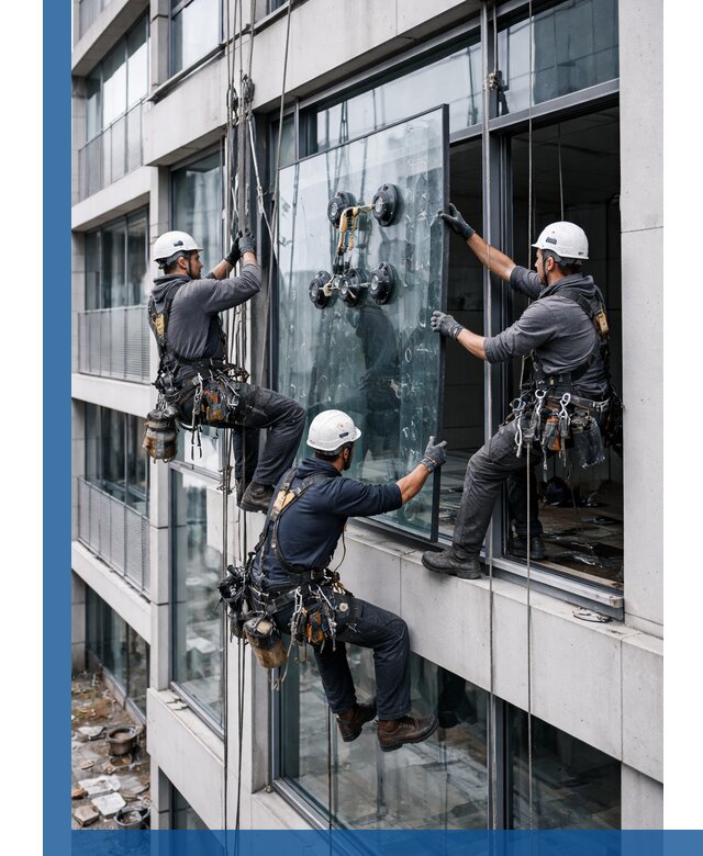 Фасадное остекление и монтаж витражей зданий в Лысьве под ключ