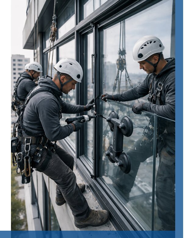 Витражное остекление зданий в Лысьве от 3590 р. | ВЫСОТНИК-Лсь