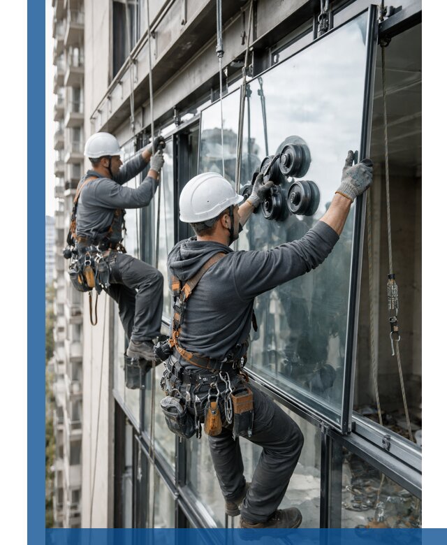 Витражное остекление фасадов и лоджий в Лысьве под ключ