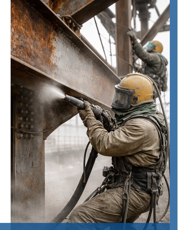 Пескоструйная очистка металлоконструкций в Лысьве по 615 р.  ВЫСОТНИК-Лсь