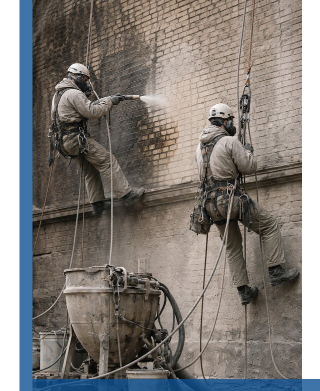 Пескоструйная очистка фасадов в Лысьве профессионально