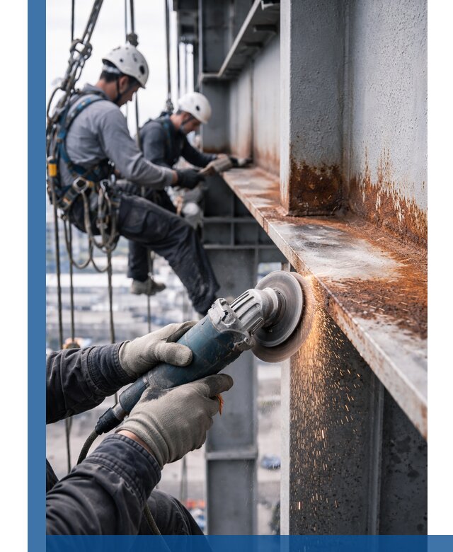 Зачистка металла от ржавчины и подготовка поверхностей в Лысьве